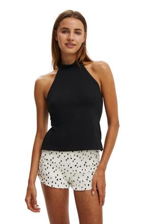 Cotton On Womens Hold Me Halter Twist Back in Black at Nordstrom, Size X-Small