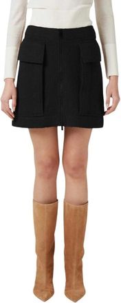 Iceberg Gonna jersey - Dames - Korte rokken - Zwart - XL - Wol - Rokken