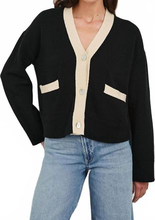 Rails Geneva Cardigan In Black Ivory