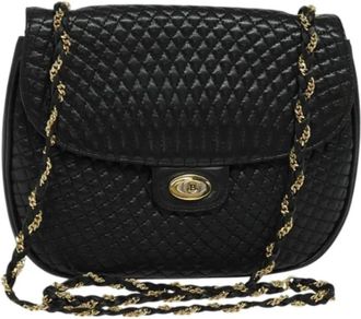 Bally Tweedehands leren schoudertassen - Dames - Vintage Schoudertas - Zwart - ONE Size - Leer - Vintage