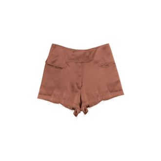 Tom Ford Zijde Gerafelde Zoom Hoge Taille Shorts