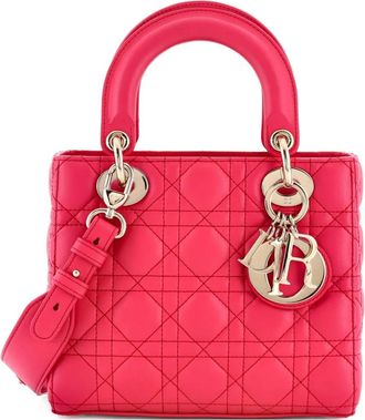 Dior Borsa a tracolla My ABCDior Lady Dior in pelle di agnello trapuntata con motivo Cannage - Rosa