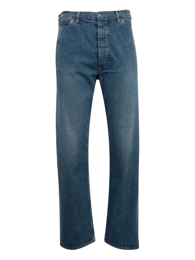 strap-detail jeans - Blue