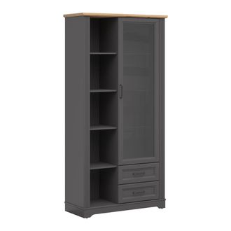 Petits Meubles Vajillero 1 puerta y 2 cajones estratificado Gris