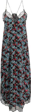Zadig&Voltaire Risty floral-print silk slip dress - women - Silk/Polyamide/Elastane - S - Black