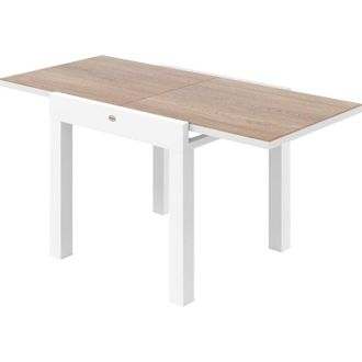 OUTSUNNY Tavolo da Giardino Allungabile da 80-160 cm per 4-6 Posti Bianco - Outsunny