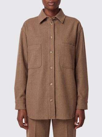 Max Mara Wool Shirt with Classic Collar and Patch Pockets