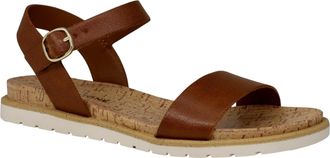 Sun + Stone Sun Stone Mattie Flat Sandals Cognac 10008608100 Womens