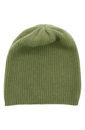 Portolano Cashmere Beanie in Martini Olive at Nordstrom Rack