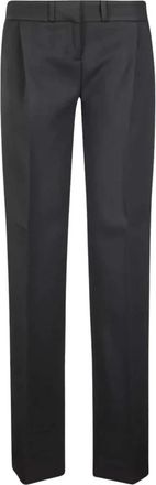 Coperni Low Rise Tailored Broeken - Dames - Straight fit broeken - Zwart - XS - Leer - Broeken