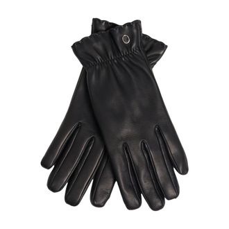 Orciani Gloves, female, Black, Size: L Luxurious Leather Gloves Nero Aw25