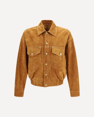 Versace Leather button Jacket Male 50