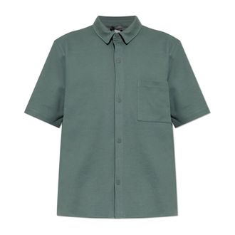 Hanro Shirt uit de Travelwear Collectie - Heren - Korte mouwen Overhemden - Groen - L - Katoen - Overhemden