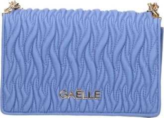 Ga&euml;lle Paris Paarse Schoudertas met Metalen Logo - Dames - Schoudertassen - Paars - ONE Size - Leer - Tassen
