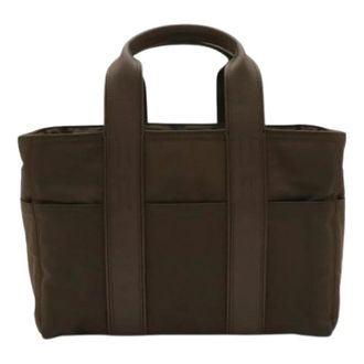 Herm&egrave;s Pre-owned Vintage Nylon Tote Bag - unisex - Vintage Shopper - Bruin - ONE Size - Nylon - Vintage