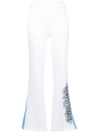 Off-white stripe detail track pants - women - Polyester/Viscose - M