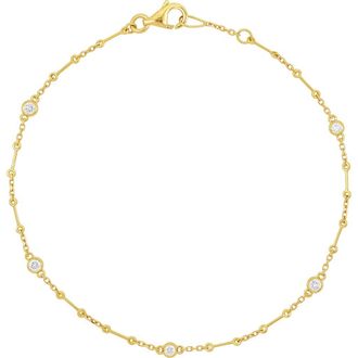 Bony Levy Aviva Diamond Station Bracelet in 18Ky at Nordstrom Rack, Size 7