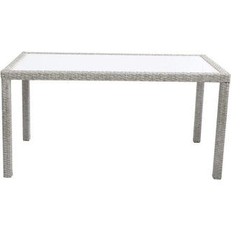 Milani Home Milani Home - axona - tavolo intreccio in rattan sintetico e vetro