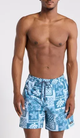 Quiksilver Mix Volley 17 Swim Trunks in Skyway at Nordstrom, Size Xx-Large