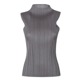 Issey Miyake Dames, Tops, Grijs, Maat: L Poliester