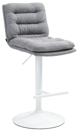 Clp Clp - Taburete De Bar Damar En Tela Gris Blanco