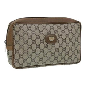 Gucci Pre-owned Canvas clutches - Dames - Pre-owned - Beige - Maat: ONE Size