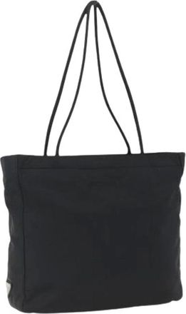 Prada Pre-owned Tote Bags, female, Black, Size: ONE SIZE Pre-owned Vintage Nylon Tote Bag