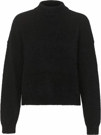Gestuz Zwarte Gebreide Pullover Trui - Dames - Coltruien - Zwart - S - Wol - Truien & Vesten