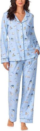 Bedhead Pajamas Long Sleeve Classic Cotton Knit Pajama Set Womens Pajama Sets Festival of Lights : XS (US 2-4), Cotton/Down