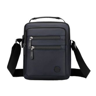 Generic Compatible For Mens large capacity multi-layer Shoulder Bag(Dark blue)