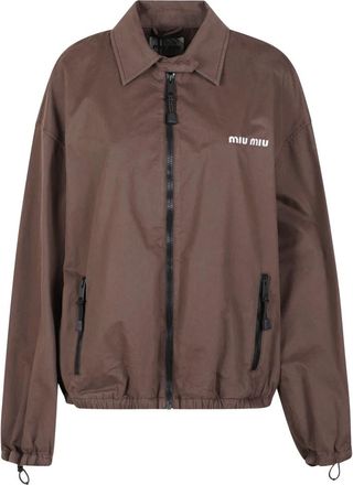 Miu Miu Blouson - Dames - Zomerjassen - Bruin - M - Jassen