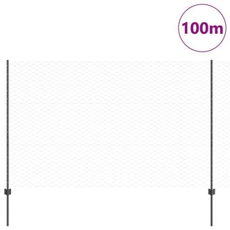 Berkfield Home Stylish Fence Posts 22 pcs U-Channel Grey 150 cm Steel, Hexagon F