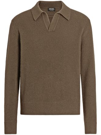 Ermenegildo Zegna Polo Oasi in cashmere - Marrone
