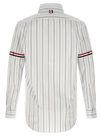 Thom Browne RWB Grosgrain Striped Shirt - White
