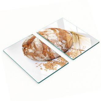 OEM Taglieri Da Cucina In Vetro Con Grafica Di Pane E Grano, 2x40x52 Cm