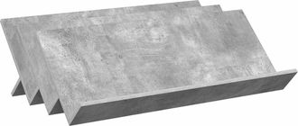 vidaXL Estante De Revistas Con Estante Gris Concreto 90 X 53 X 28,5 Cm Vidaxl