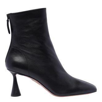 Aquazzura Black Nappa Leather Amore Ankle Boots