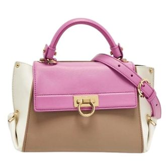 Ferragamo Pre-owned Handbags, female, Multicolor, Size: ONE SIZE Pre-owned Leather Handbag