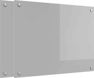 vidaXL Salpicadero De Cocina 2 Pcs Gris Claro 80 X 60 Cm Vidaxl