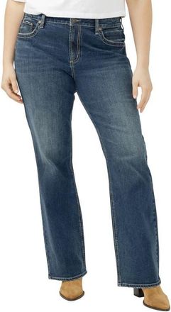 Silver Jeans Co Avery Curvy High Waist Bootcut Jeans in Berkeley at Nordstrom, Size 22W 31