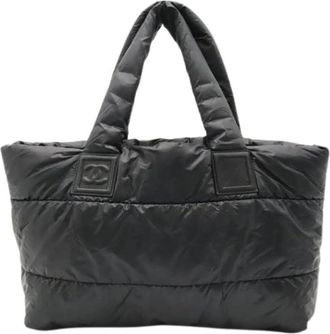 Chanel Pre-owned Vintage Schoudertote Tas - Dames - Vintage Shopper - Zwart - ONE Size - Leer - Vintage