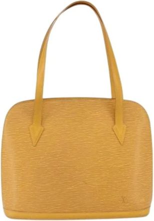 Louis Vuitton Pre-owned Handbags, female, Yellow, Size: ONE SIZE Pre-owned Vintage Leather Handbag