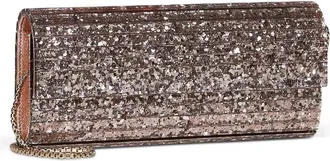 Jimmy Choo London Womens Clutch Sweetie Ballet Pink Viscose Handbags Hand Bags