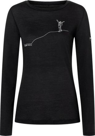 super.natural Berggl&uuml;ck L/S Longsleeve f&uuml;r Damen | schwarz