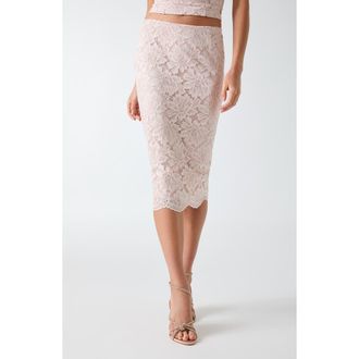 Guess Katrina Lace Midi Skirt in Open at Nordstrom, Size X-Large