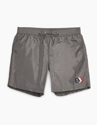 Moncler Mens ARCHIVE LOGO SWIMSHORTS - Grey - Size: 37/36/32