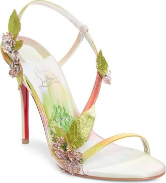 Christian Louboutin Rosa Fruit Sandal in Green Multi at Nordstrom, Size 39.5