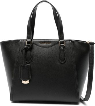 Michael Kors Zwarte Crossbody Tote Tas - Dames - Shoppers - Zwart - ONE Size - Leer - Tassen