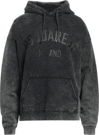 Dsquared2 Mens Milano Destroyed Faded Look Grey Hoodie Cotton - Size X-Large