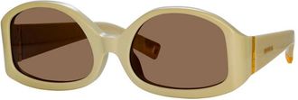 Jacquemus Ladies Black Geometric Sunglasses JAC/15 C3